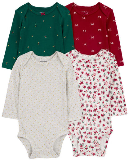Carters Baby 4-Pack Long-Sleeve Original Bodysuits