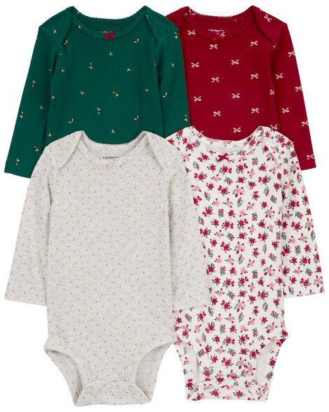 Carters Baby 4-Pack Long-Sleeve Original Bodysuits