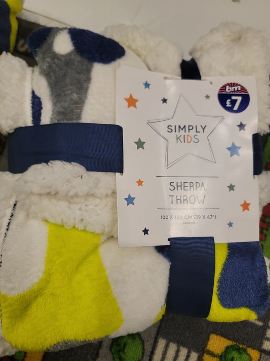 Bm bargains  Uk throw fleece blanket super soft sherpa
