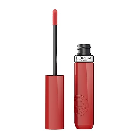 L'Oreal Paris Infallible Lacque Resistance Liquid Lipstick, 16HR Long Lasting Lip Makeup with Lacquer-Like Shine and Zero Transfer, 635, Worth It Medium