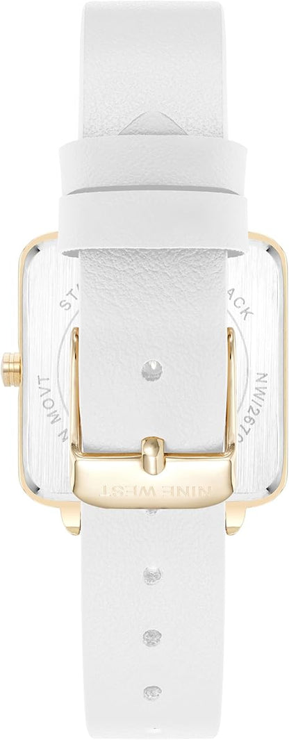 NINE WEST Women's Strap Watch white