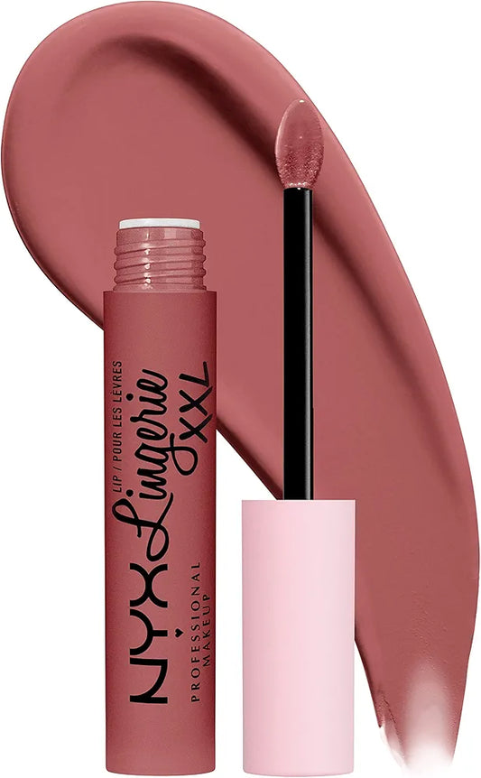 NYX PROFESSIONAL MAKEUP Lip Lingerie XXL Matte Liquid Lipstick - Strip'd Down (Coral Beige)