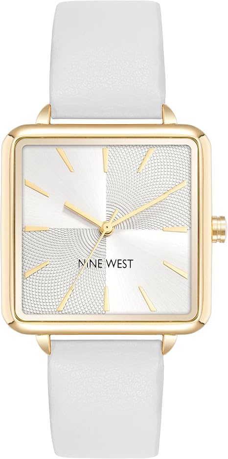 NINE WEST Women's Strap Watch white