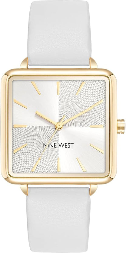 NINE WEST Women's Strap Watch white