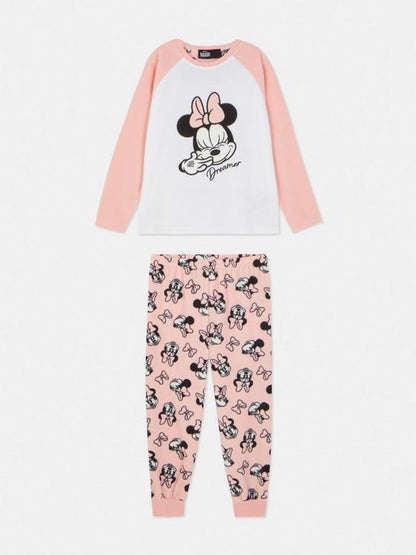 Primark Uk 2023 fleece minnie mouse  girls pyjama pj set