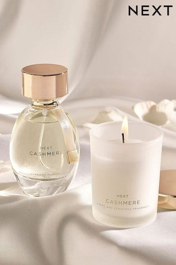 Next  Uk eau de perfume cashmere 50ml set with candle