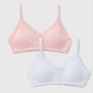 2 Pack Girls Pink Padded Crop Tops