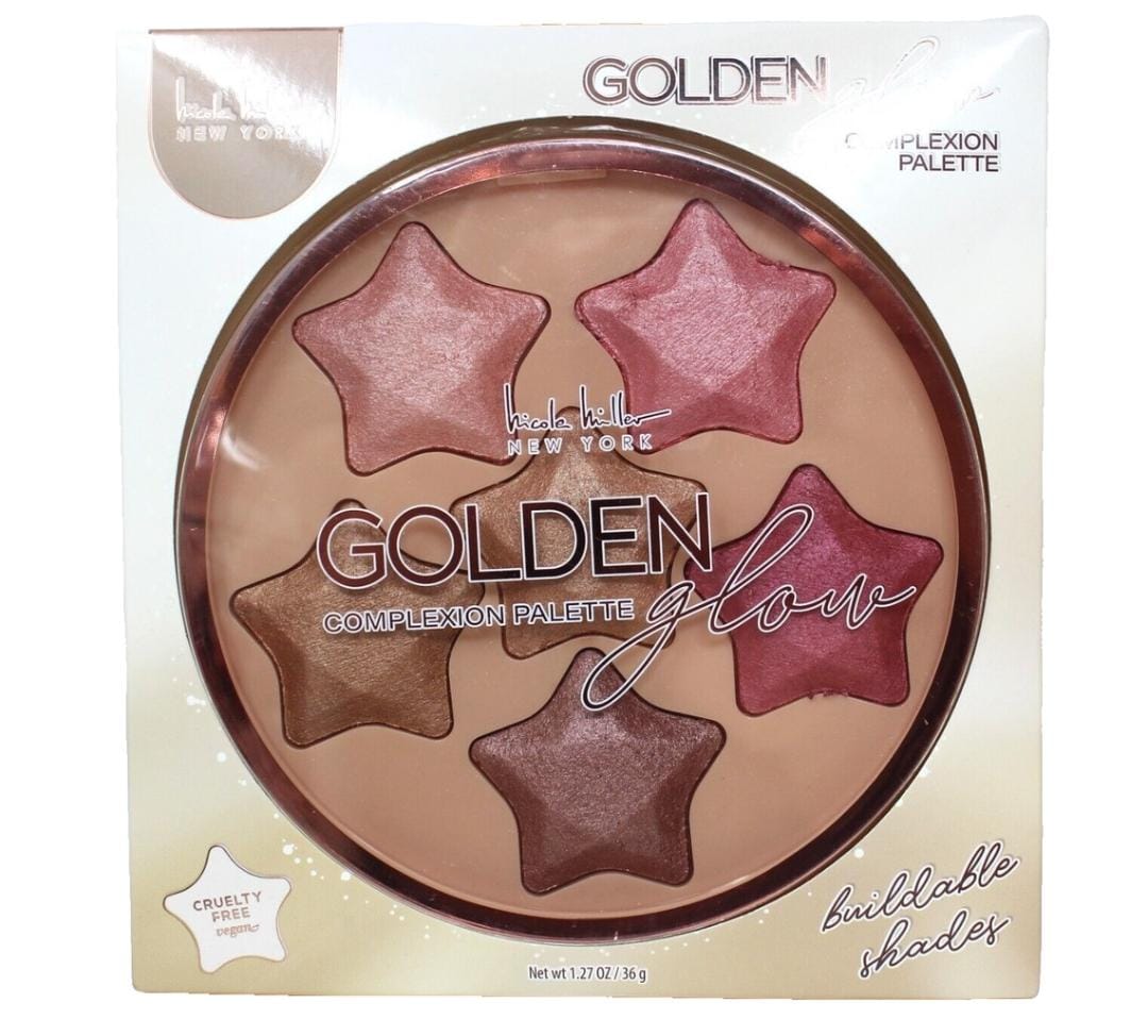 Nicole Miller Golden Glow Complexion Palette Buildable Shades Stars Brand New