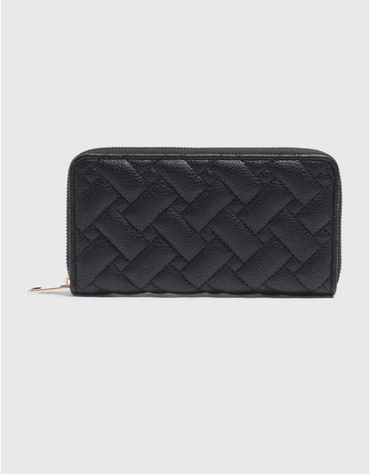 Matalan soft quilted black ladies wallet