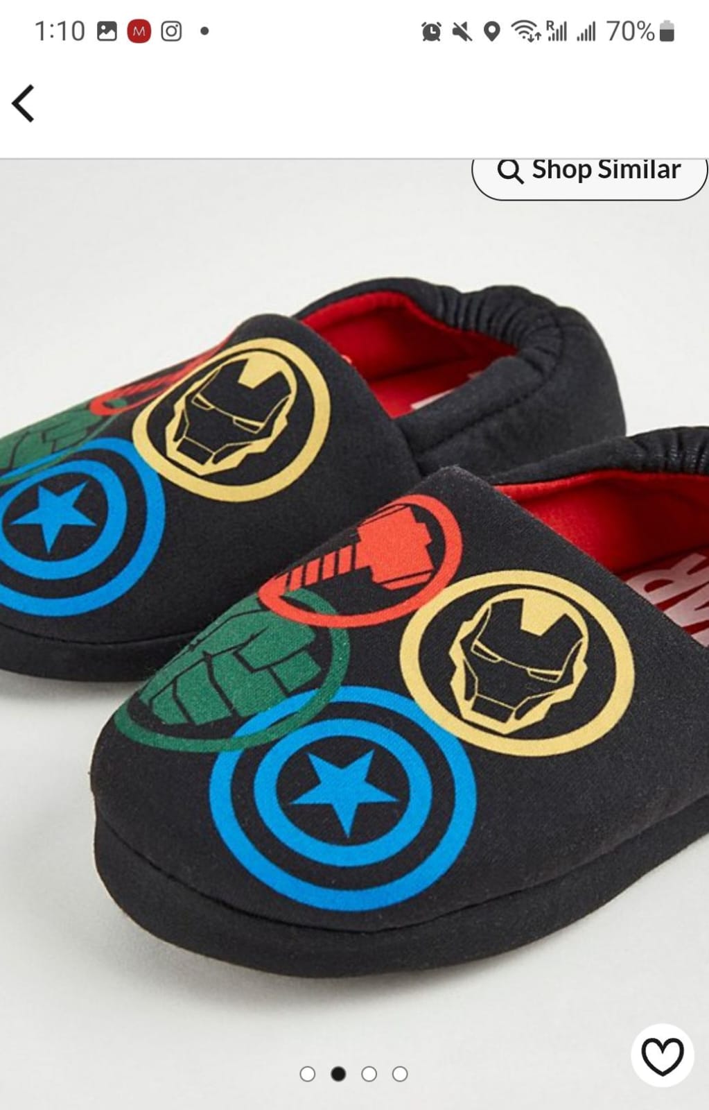George uk Marvel The Avengers Grey Mule Slippers