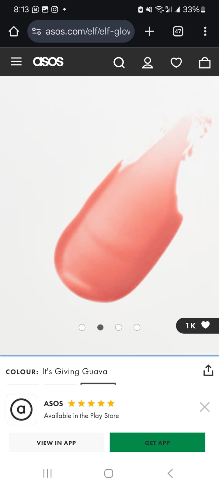 e.l.f Cosmetics e.l.f. Glow Reviver Lip Oil it's giving guava