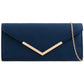Amazon UK Navy Suede Plain Ladies Clutch Bag