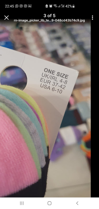 Primark ladies trainer socks 7 pairs size 37-42
