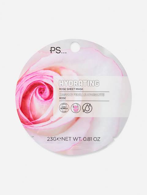 Primark hydrating rose sheet mask