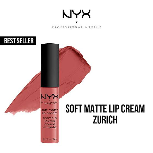 NYX Professional Makeup Soft Matte Lip Cream Lightweight Liquid Lipstick Zurich