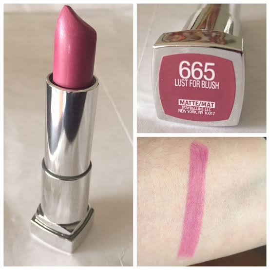 Maybelline New York Color Sensational Creamy Matte Lipstick, 665 Lust Blush, 3.9g
