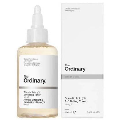 The Ordinary Glycolic Acid 7% Toning Solution sourced from boots uk 100ml