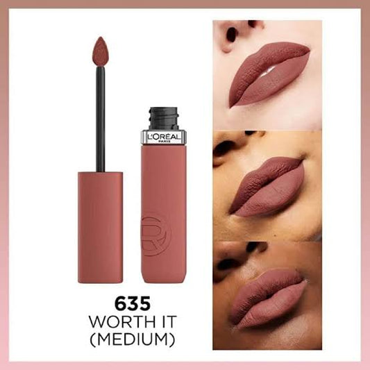 Loreal Paris Infaillible Matte Resistance Liquid Lipstick 635 worth it medium