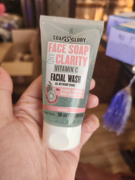 Soap & Glory Face Soap & Clarity Vitamin C Facial Wash, All Skin Types, 50ml mini