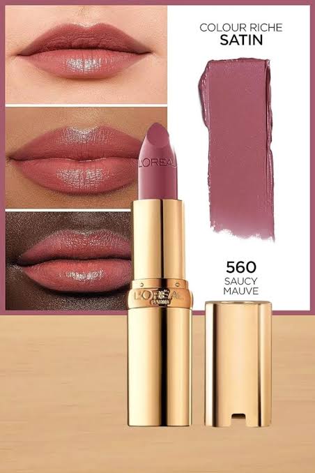 L'Oreal Paris Colour Riche Original Satin Lipstick 560 Saucy Mauve