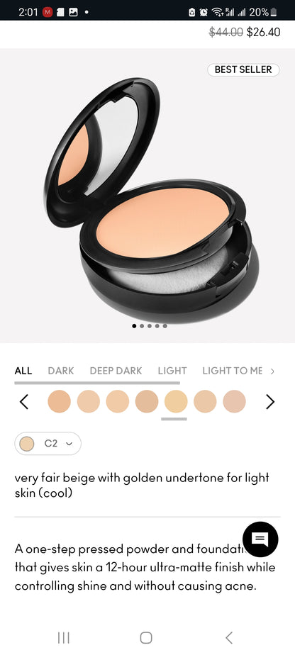 Mac cosmetics canada Studio Fix Powder Plus Foundation