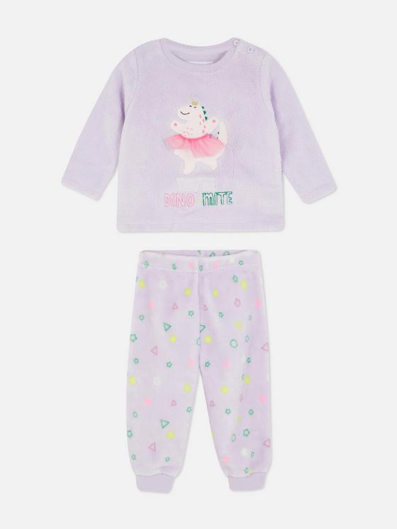 Primark Uk  fleece baby girls pyjama pj set