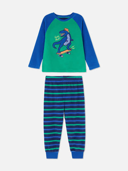 Primark Uk  fleece top pyjama pj set boys