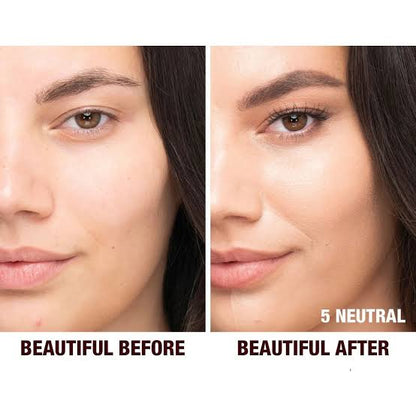 CHARLOTTE TILBURY - Beautiful Skin Medium Coverage Liquid Foundation with Hyaluronic Acid - 5 Neutral / Neutre