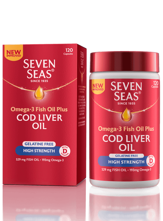 Seven Seas Cod Liver Oil One-A-Day Omega-3 Fish Oil & Vitamin D 120 Capsules from boots uk