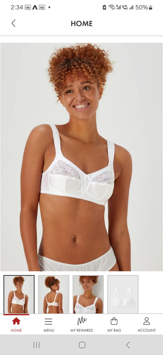 Matalan uk White Non Wired Total Support Bra