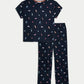 M&s uk Pure Cotton Printed Pyjama Set medium 12-14