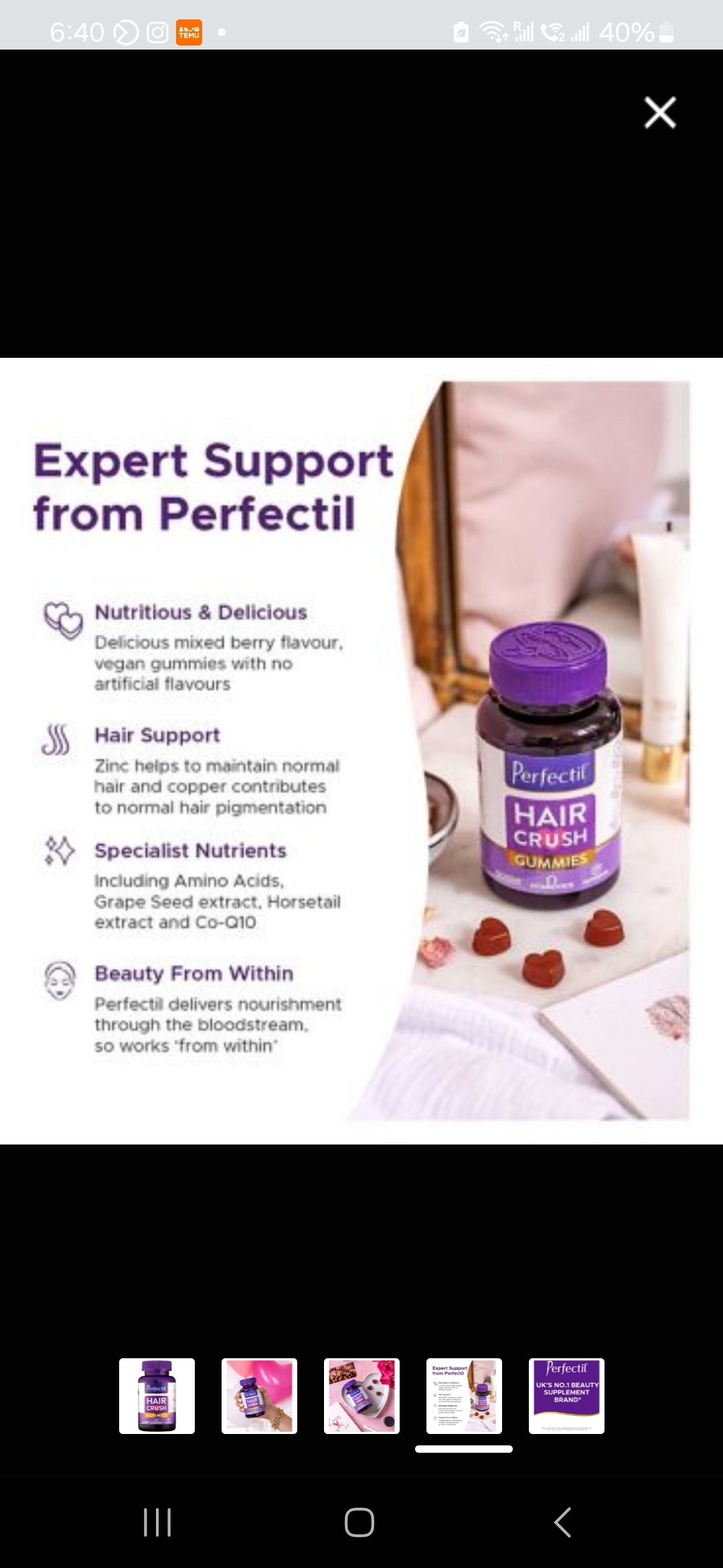 Perfectil Vitabiotics Perfectil Hair Crush 60 Gummies