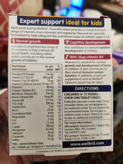 Vitabiotics WellKid MultiVitamin Smart Chewable 30 Tablets ( bought from boots )