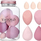 7 PCs Pink Series Multi-color Makeup Sponge Set, Foundation Blending Beauty Blender, Flawless for Liquid Creams and Powders