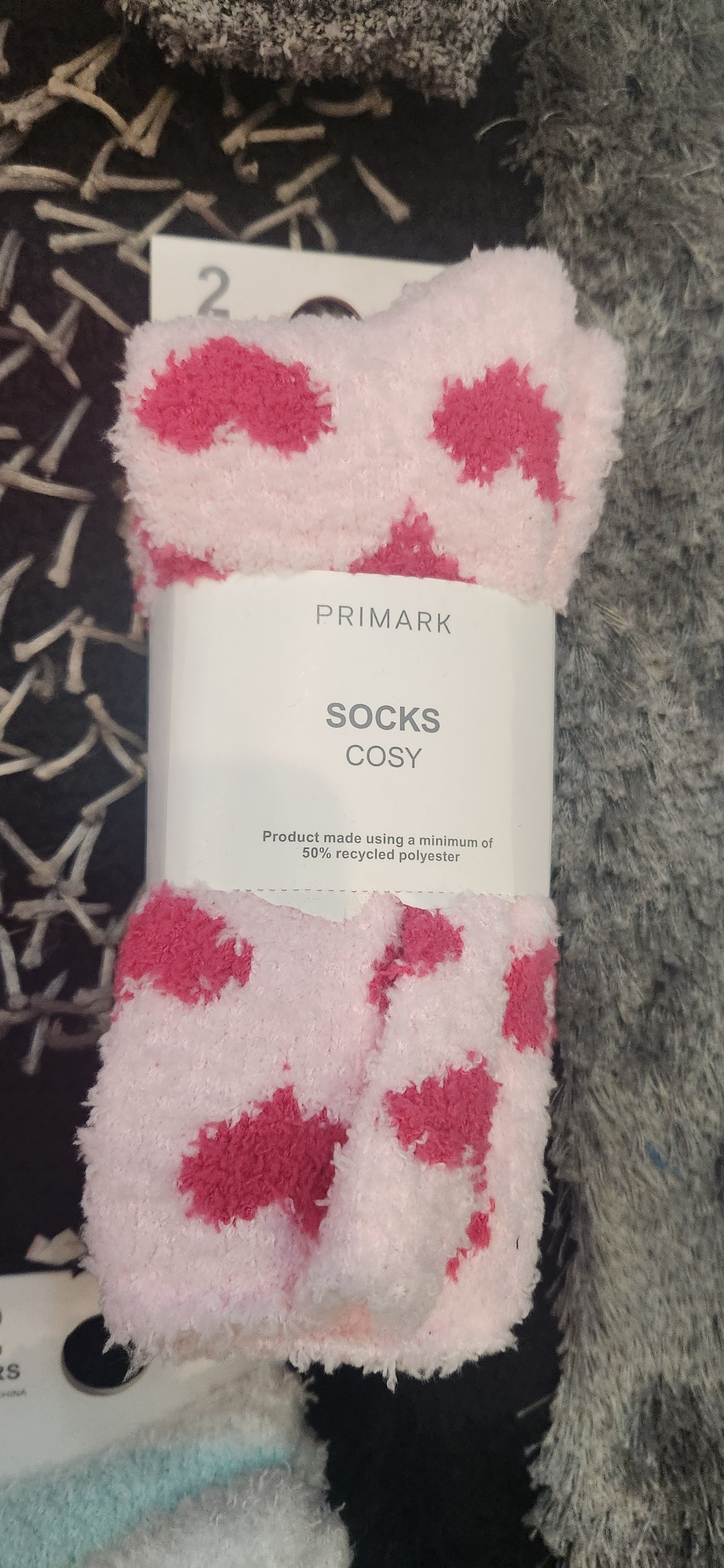 Primark ladies winter fleece cozy socks one size 2 pairs