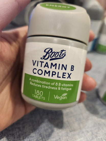 Boots Uk vitamin B complex 180 tablets 3 month supply experience 10/27