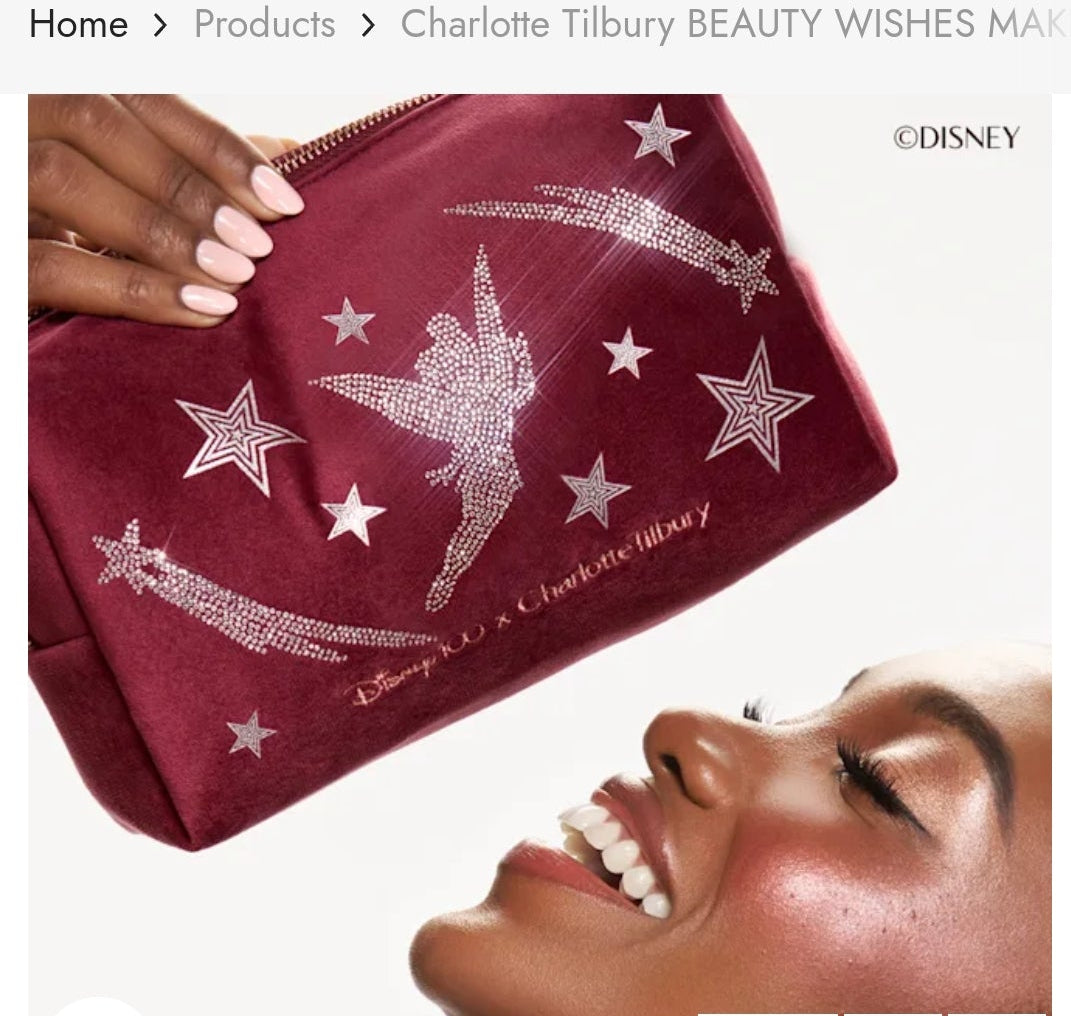 Charlotte Tilbury BEAUTY WISHES MAKEUP BAG DISNEY100 EDITION MAKEUP BAG