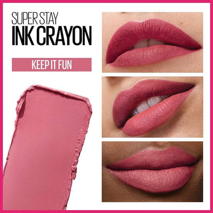 Maybelline Superstay Ink Crayon Lipstick 90 keep it fun