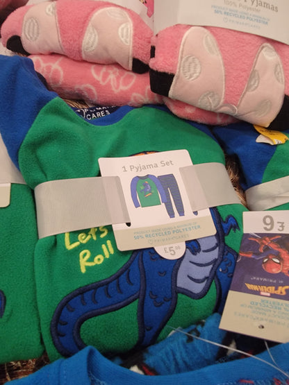 Primark Uk  fleece top pyjama pj set boys