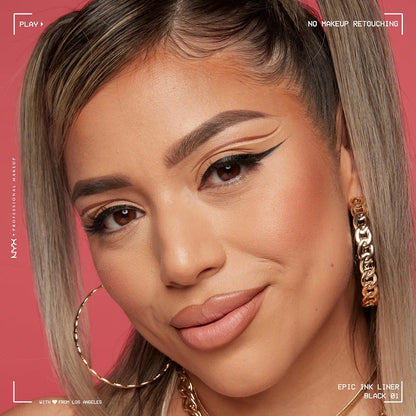 NYX PROFESSIONAL MAKEUP Epic Ink Liner, Waterproof Liquid Eyeliner (Black)