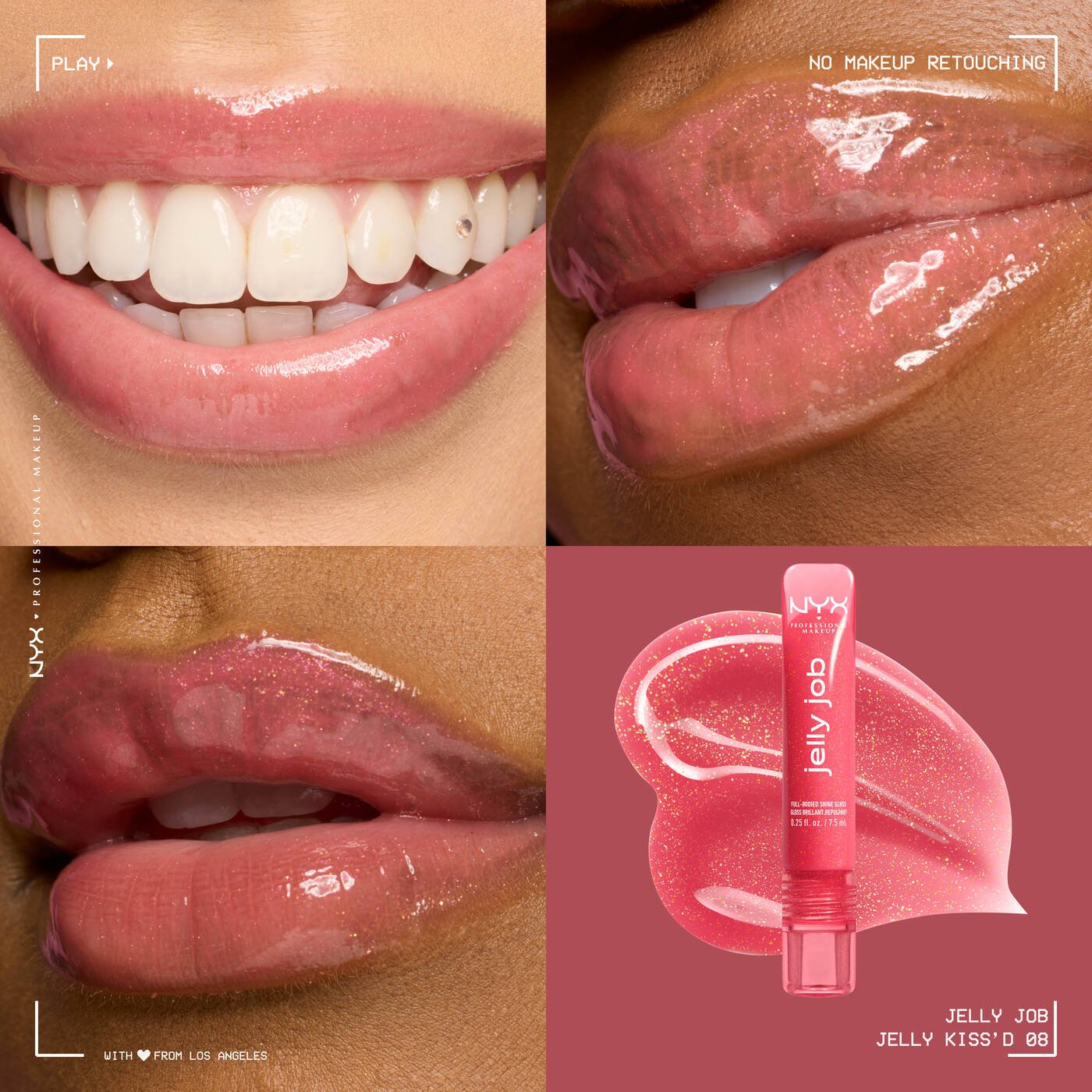 NYX Jelly Job Full Bodied Shine Gloss 08 jelly kiss'd