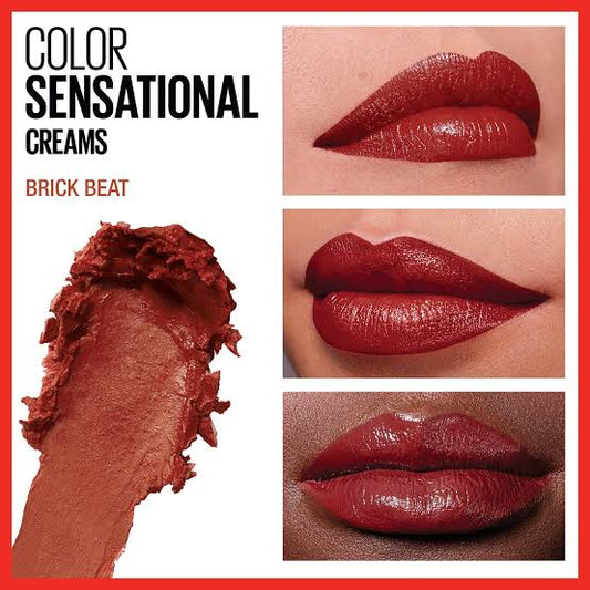Maybelline color sensational cream lipstick 122 brick beat