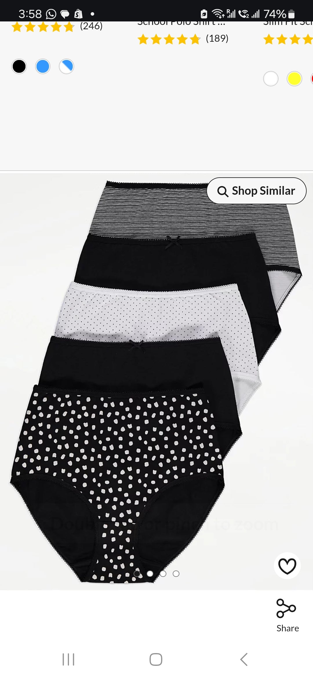 George uk women pack of 5 short style breifs