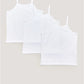 Matalan Girls 3 Pack White Cami Vests