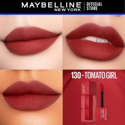 Maybelline Super Stay Teddy Blurred Lip Tint- 130 tomato girl