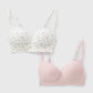 Matalan 2 Pack Pink Floral Mould Bras