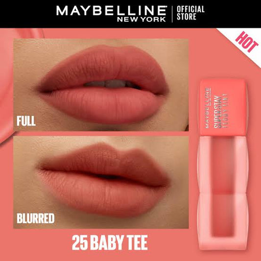 Maybelline Super Stay Teddy Blurred Lip Tint- baby tee no25