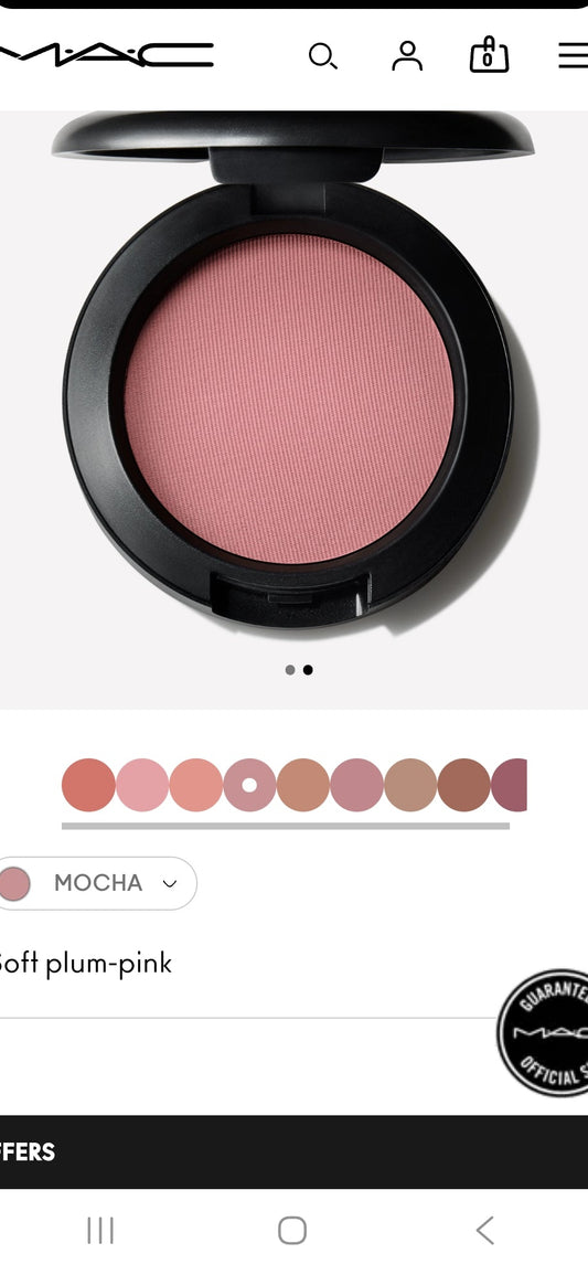 Mac Powder Blush Mocha sourced from mac canada