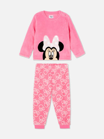 Primark Uk  fleece top pyjama pj set minnie mouse disney