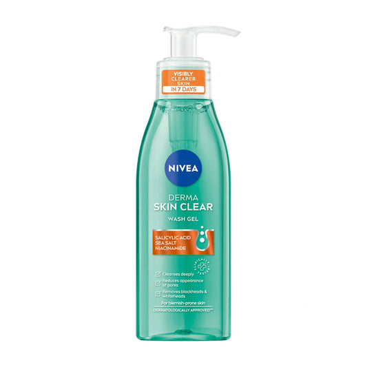 Nivea derma skin clear face wash gel with Salicylic Acid sea salt niacinamide 150ml from nivea uk